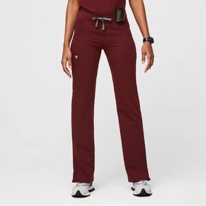 FIGS Burgundy Kade Cargo Women’s Scrub Pants
